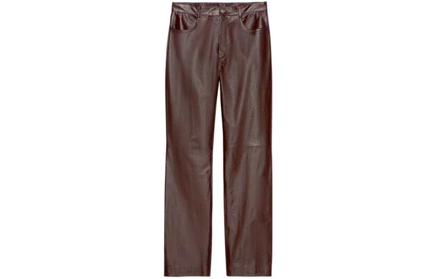 GUCCI Casual Pants Men's Brown Moderate Straight Fit Pants
