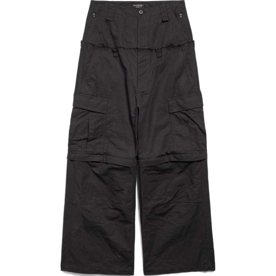 Balenciaga Cut Up Cargo Pants In Black Cargo Pants Unisex Black