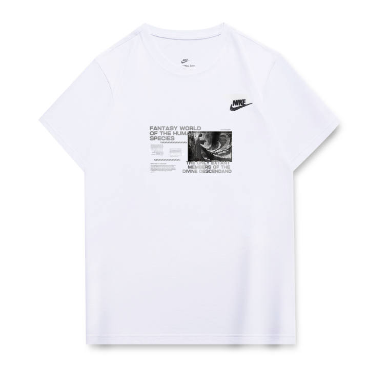 Nike Nike T Shirts Unisex White Crew Neck Moderate Straight Fit