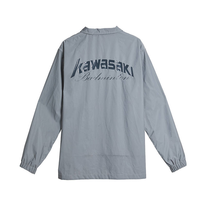 Kawasaki Long Sleeved Jackets & Coats Unisex Silver Gray
