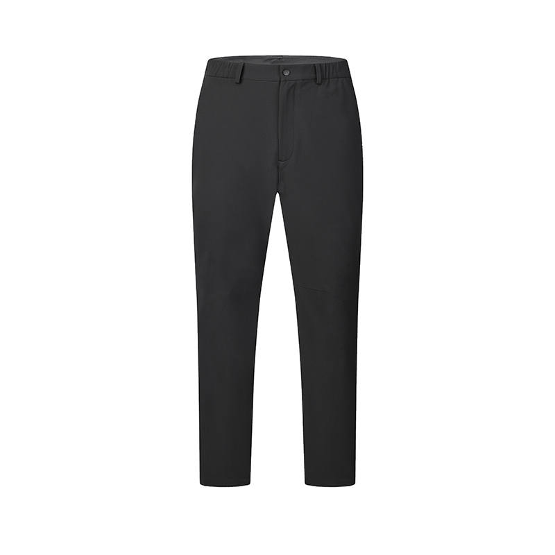 FILA Explorer Versatile Minimalist Style Fleece Lined Woven Casual Pants Men's Pitch Black