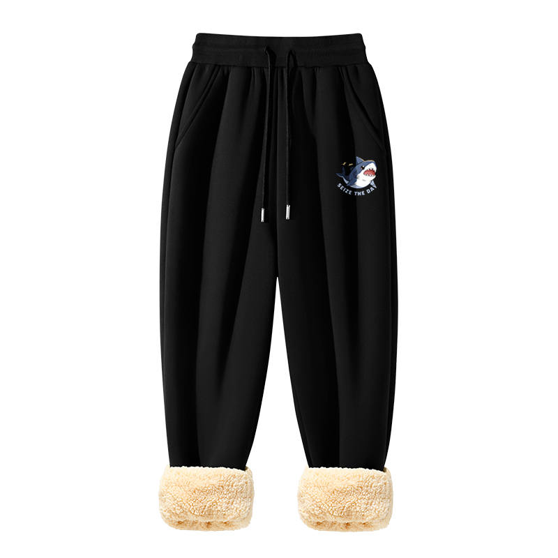 MINISO Casual Pants Unisex Thickened And Fleece Lined Cuffed Pants