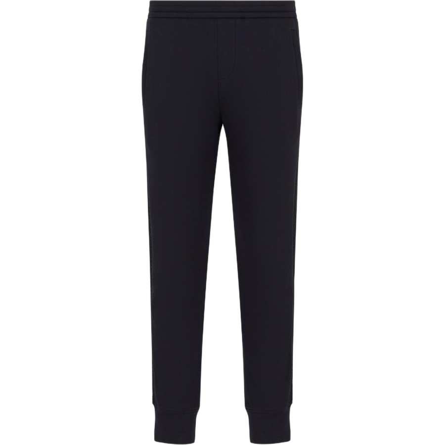 EMPORIO ARMANI Double jersey Joggers With Logo Tape