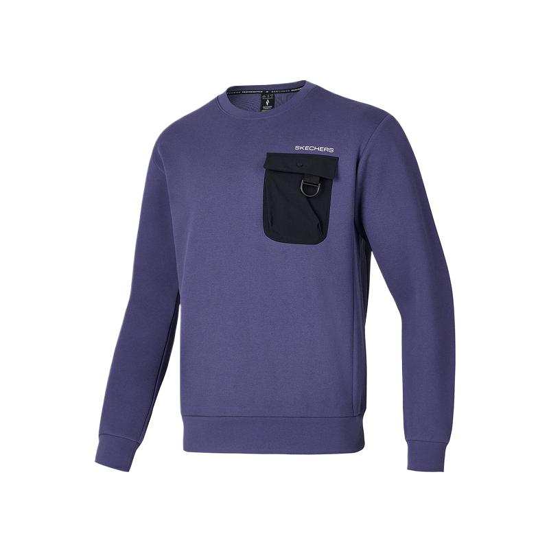 Skechers Comfortable Sports Collection Sweatshirt Men's Deep Cobalt Blue