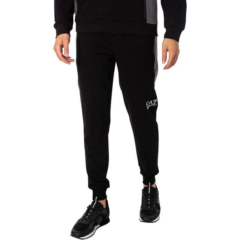 EMPORIO ARMANI EA7 SS24 Knitted Sweatpants Men's Black