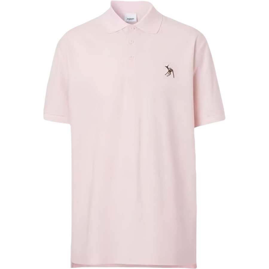 Burberry Polo Shirts Men's Pink Polo Collar Moderate Straight Fit