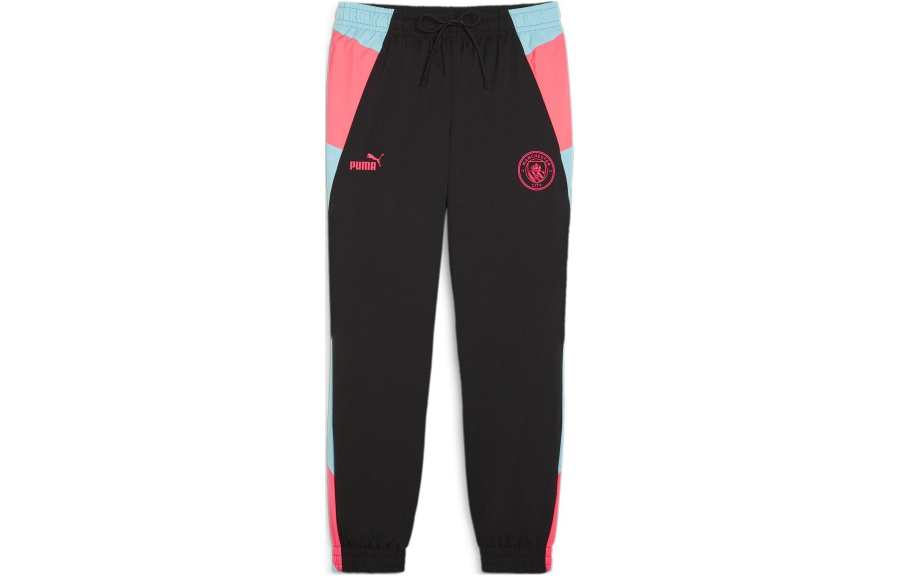 PUMA Manchester City Soccer Ball Club Knitted Sweatpants Men's Black
