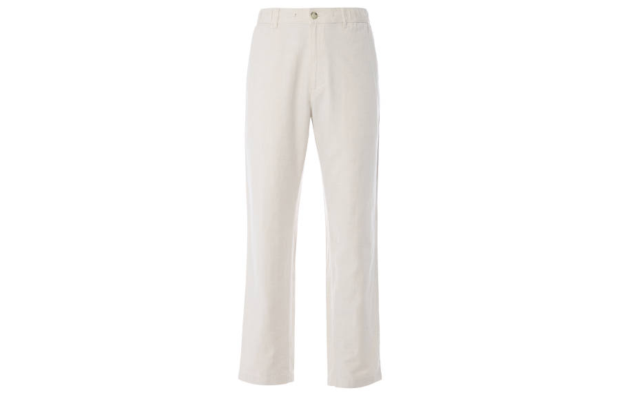 UNIQLO Casual Pants Men's Ecru Moderate Straight Fit Pants