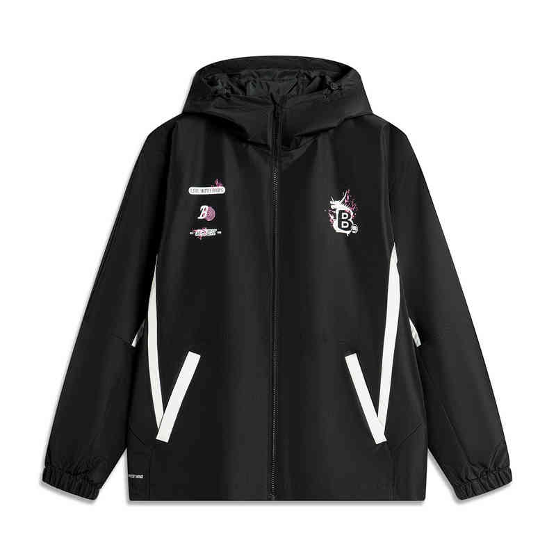Li-Ning Li Ning BadFive Collection Basketball Collection Trench Coat Men's Black Ivory