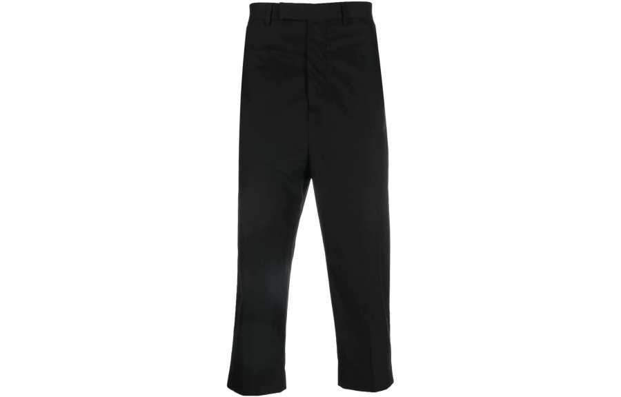 RICK OWENS Casual Pants Men's Black Moderate Straight Fit Pants