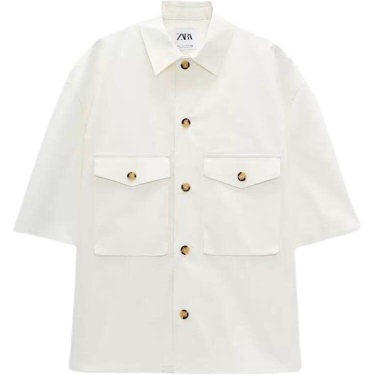 ZARA ZARA Jackets & Coats Men's Raw White