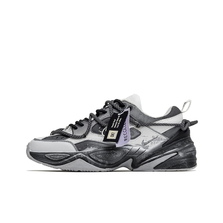 Nike Nike M2K Tekno Chenchen, Snow Trace Cushioning, Wear Resistant Low top Chunky Sneakers Women's Gray Black