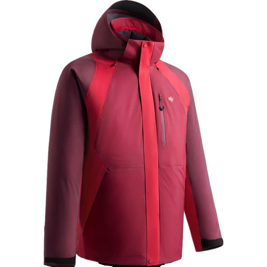BENEUNDER Year Of The Snake Limited Windbreaker Jackets Men's Maple Forest Red Ink Violet Hooded Moderate