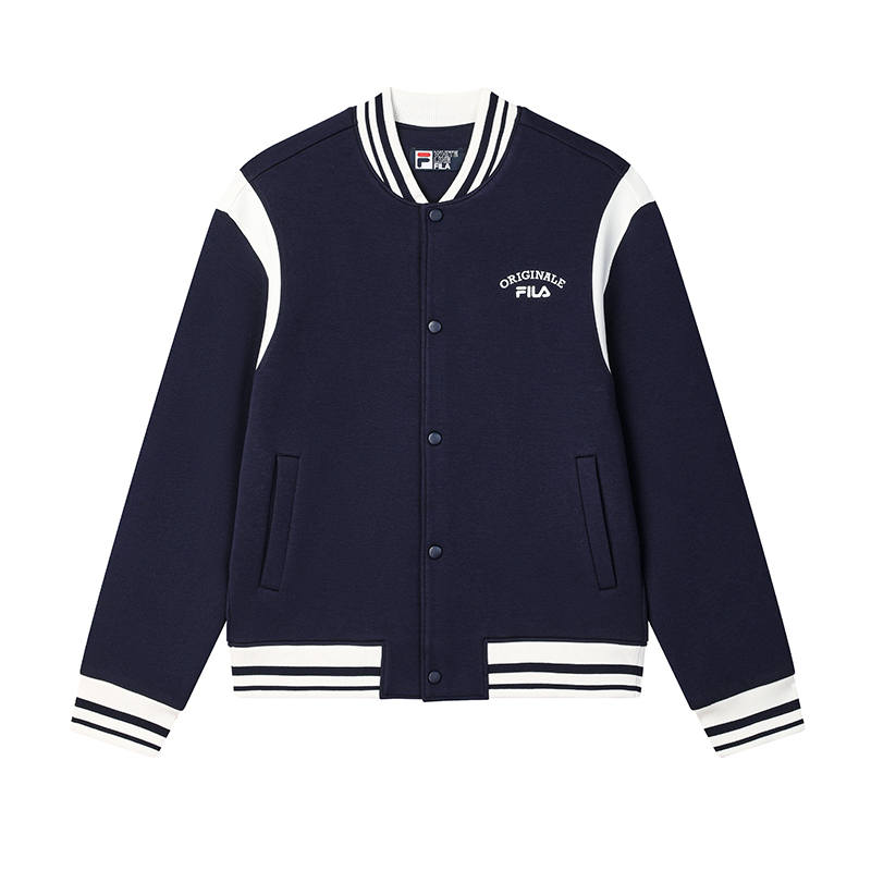 FILA ORIGINALE Baseball Jacket Men's Secret Mirror Blue