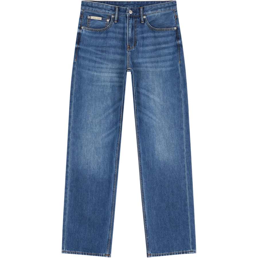 Calvin Klein Jeans Men's Blue Moderate Straight Fit Pants