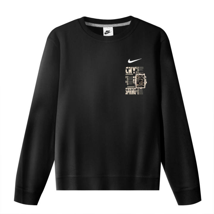 Nike Nike Sweatshirts Unisex Black Crew Neck Moderate Regular