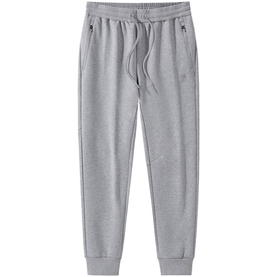 CAMEL CAMEL Solid Color Basic Versatile Air Layer Sweatpants With Cotton Like Stretch Cuff Knitted Sweatpants Men's