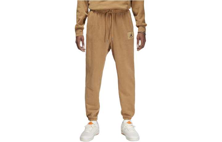 Jordan Jordan Flight Fleece Knitted Sweatpants Overseas Version Men's Khaki