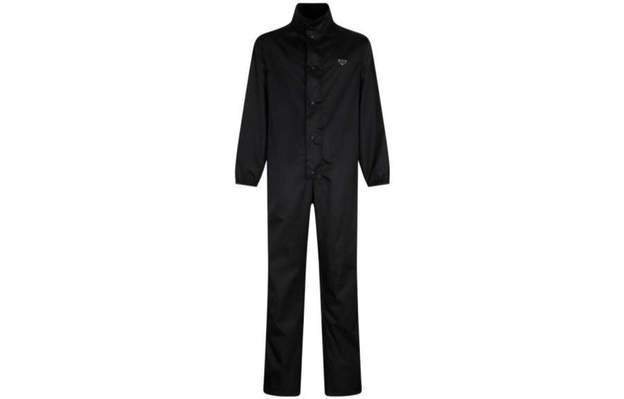 PRADA PRADA Jumpsuits Men's Black Stand Collar Moderate