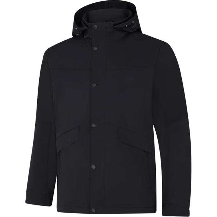 Li-Ning Li Ning Trench Coats Men's Black Hooded Moderate Other