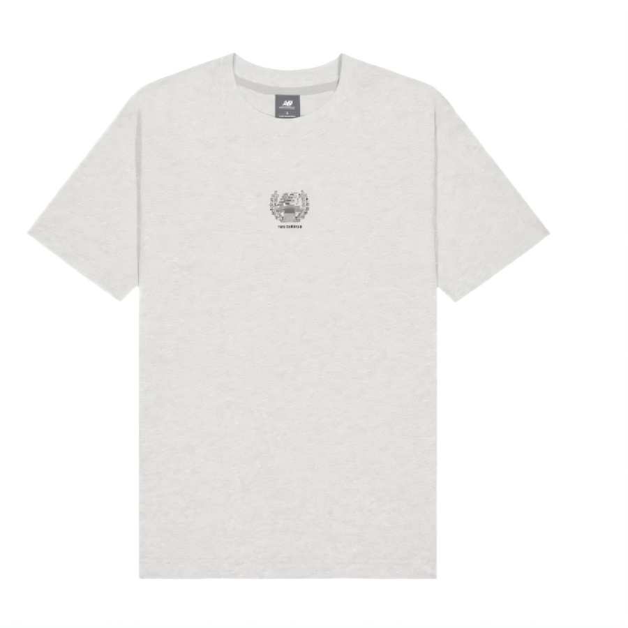 New Balance New Balance T Shirts Men's Gray Crew Neck Moderate
