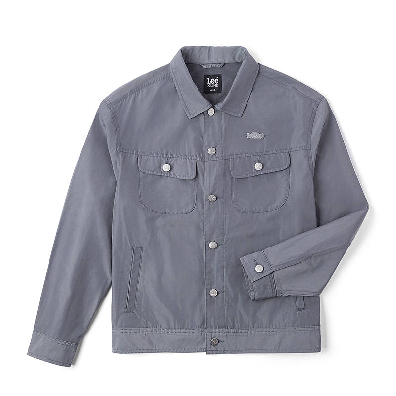 Lee Lee Jackets Men's Gray Blue Lapel Moderate Other