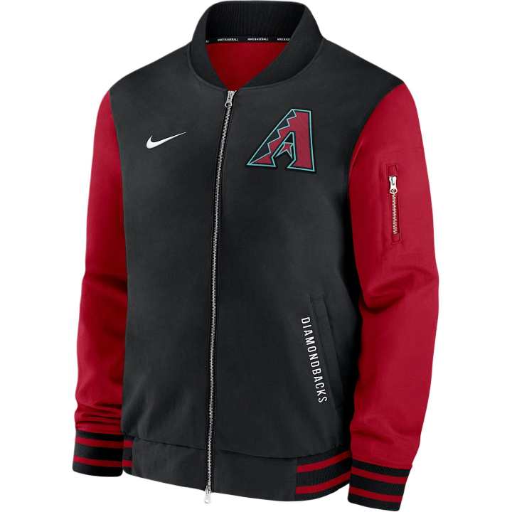 Nike Nike Arizona Diamondbacks Authentic Collection Dugout Men's Nike Mlb Full-Zip Bomber Jacket