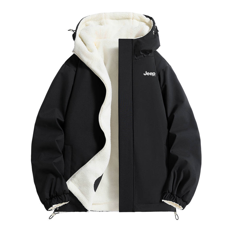 Jeep Jeep Puffer Jackets Unisex Hooded Thickened Reversible