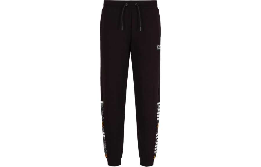 EMPORIO ARMANI EA7 SS24 Knitted Sweatpants Men's Black