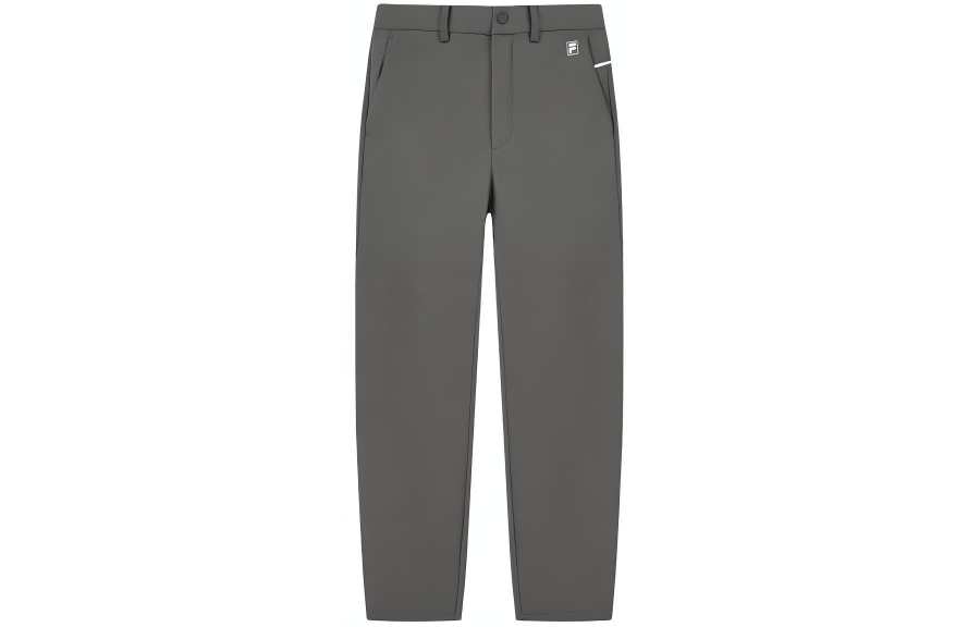 FILA Casual Pants Men's Gray Moderate Straight Fit Pants