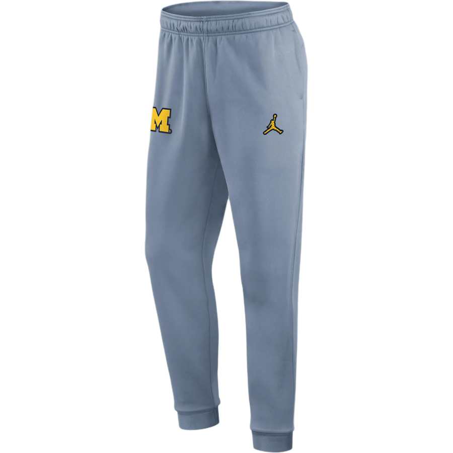 Nike Nike Dri Fit CollegeMichigan FW24 Wolverines Sideline Player Knitted Sweatpants Men's Gray Rock
