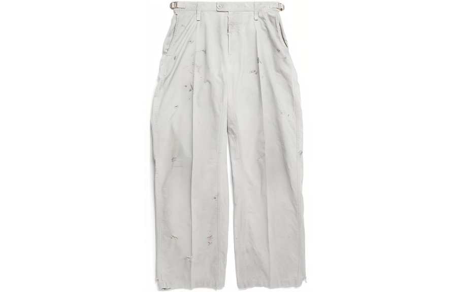 Balenciaga SS23 Casual Pants Loose Fit Unisex Light Gray