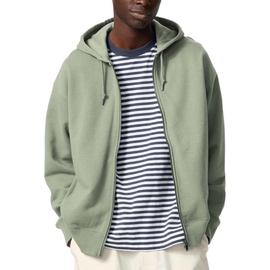 UNIQLO X JW Anderson Sweatshirts Unisex Green Hooded Moderate Cardigan