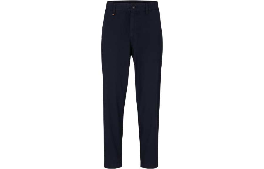 HUGO BOSS Casual Pants Men's Dark Blue Moderate Straight Fit Pants