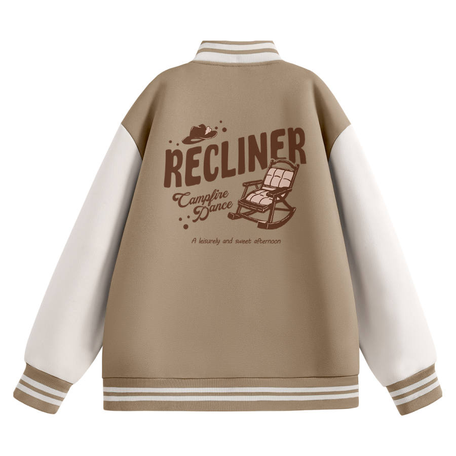 MINISO Baseball Jerseys Unisex Baseball Collar Thickened And Fleece Lined Straight Fit