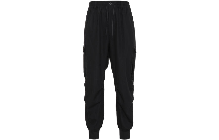 Y-3 Y 3 Casual Pants Men's Black Moderate Cuffed Pants