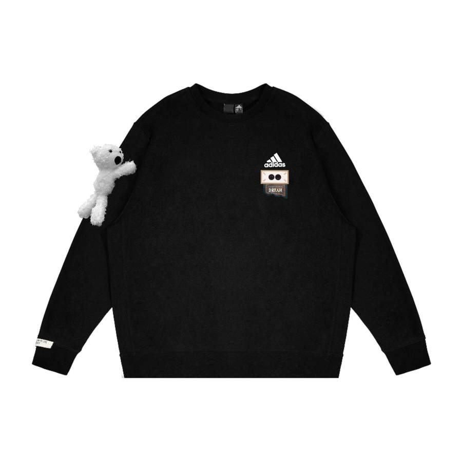 Adidas Adidas Sweatshirts Unisex Black Crew Neck Moderate Regular