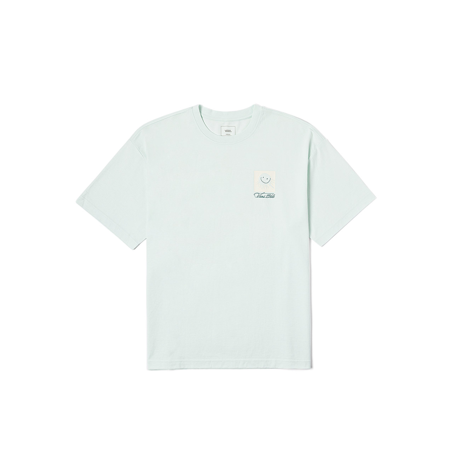 Vans T Shirts Unisex Mint Green Crew Neck Moderate