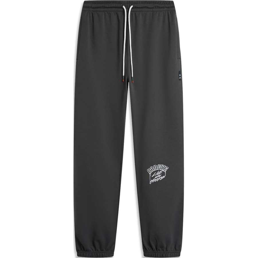 Li-Ning Li Ning Basketball Collection Knitted Sweatpants Men's Obsidian Gray