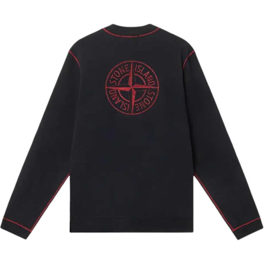 STONE ISLAND Year Of The Snake Limited Collection Sweatshirts Unisex Black Crew Neck Moderate