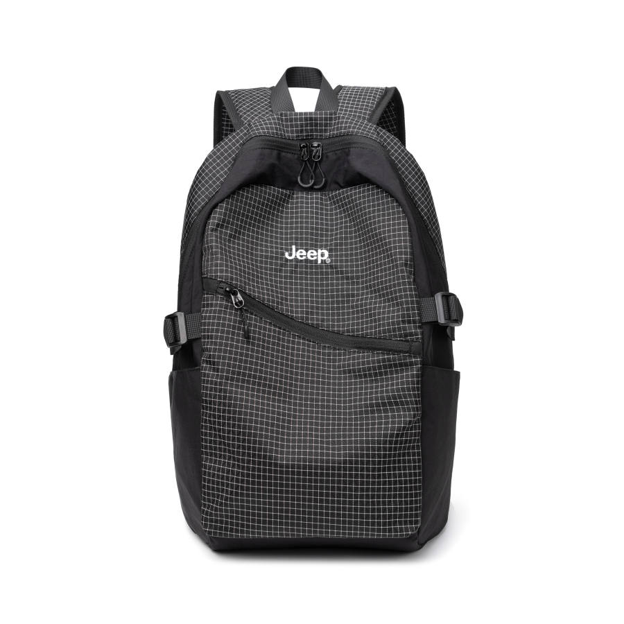 Jeep Jeep Nylon Laptop Backpack Regular Unisex Black Plaid