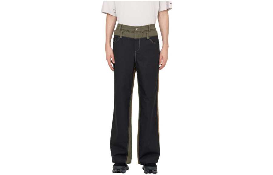 Feng Chen Wang double-waistband detail trousers