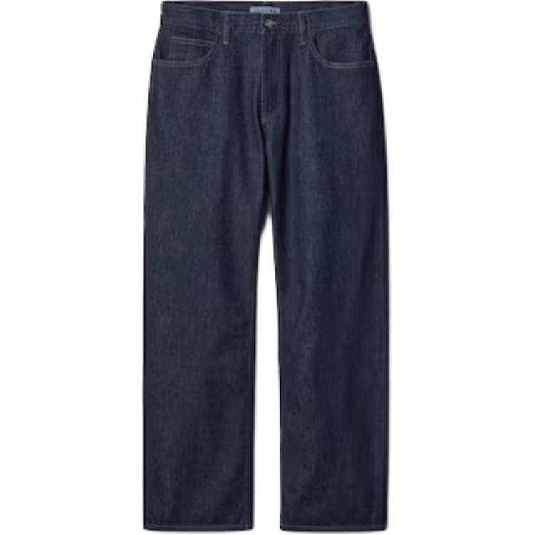 UNIQLO X JW Anderson Jeans Men's Dark Blue Moderate Straight Fit Pants