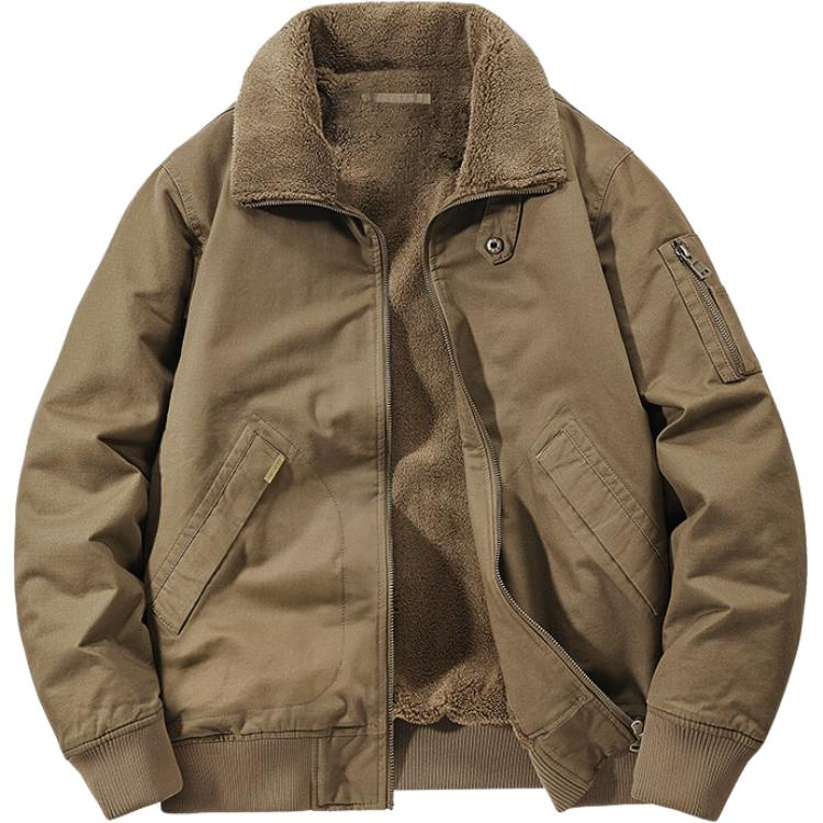 JEEP SPIRIT Outdoor Sports Cold Resistant Thermal Fleece Lined Jackets & Coats Men's