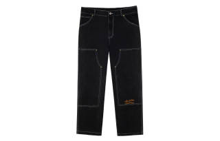 AMONSTER X CAREBEARS Casual Pants Unisex Washed Black Moderate