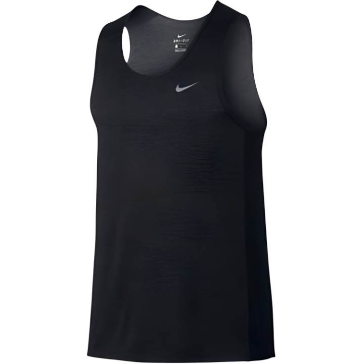 Nike Nike Tank Tops Men's Black Crew Neck Moderate Straight Fit