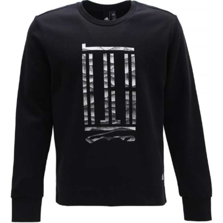 Adidas Adidas Sweatshirts Men's Black Crew Neck Moderate