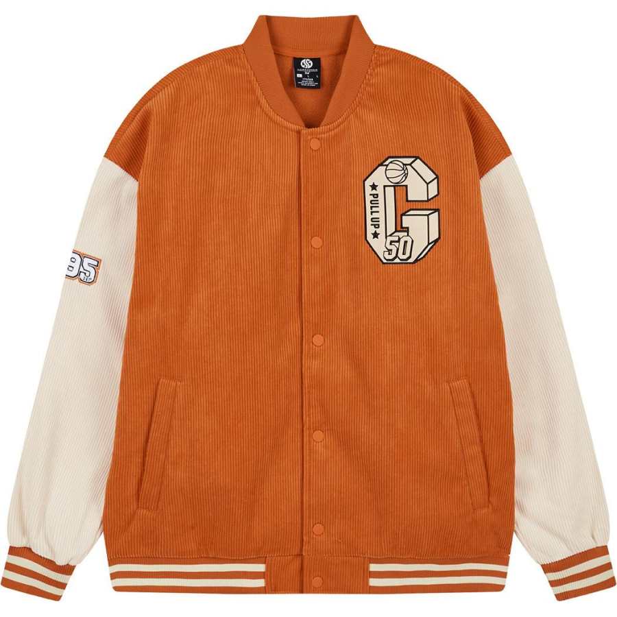 361° Basketball Collection Baseball Jacket Men's Double Orange