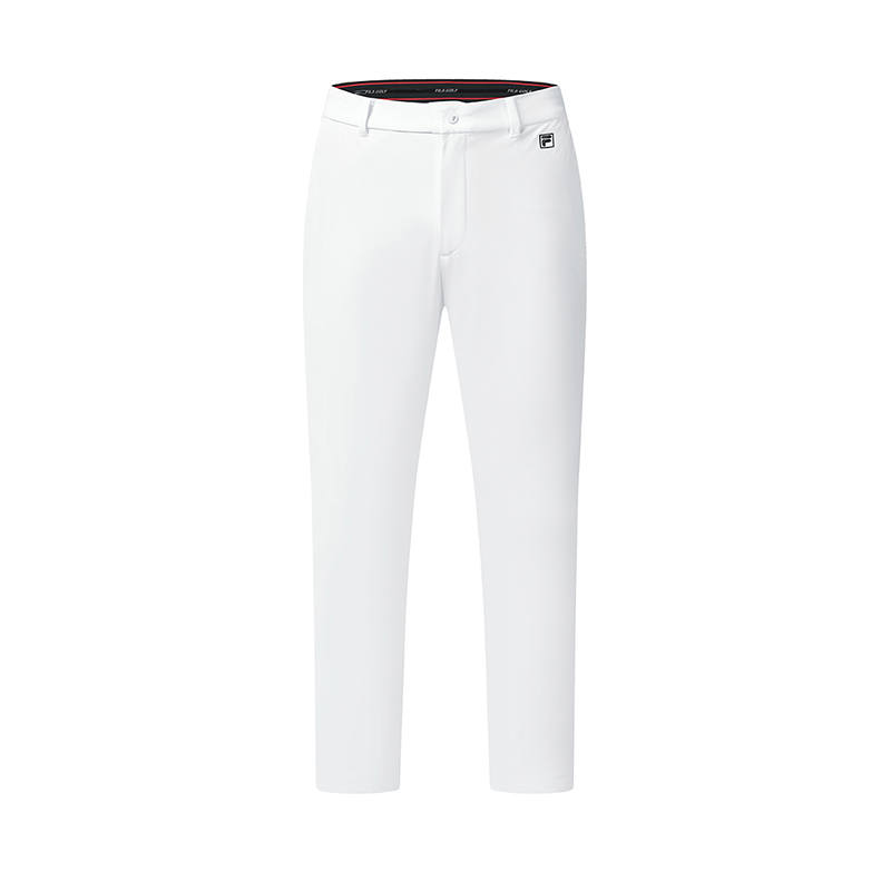 FILA Casual Pants Men's White Moderate Slim Fit Pants