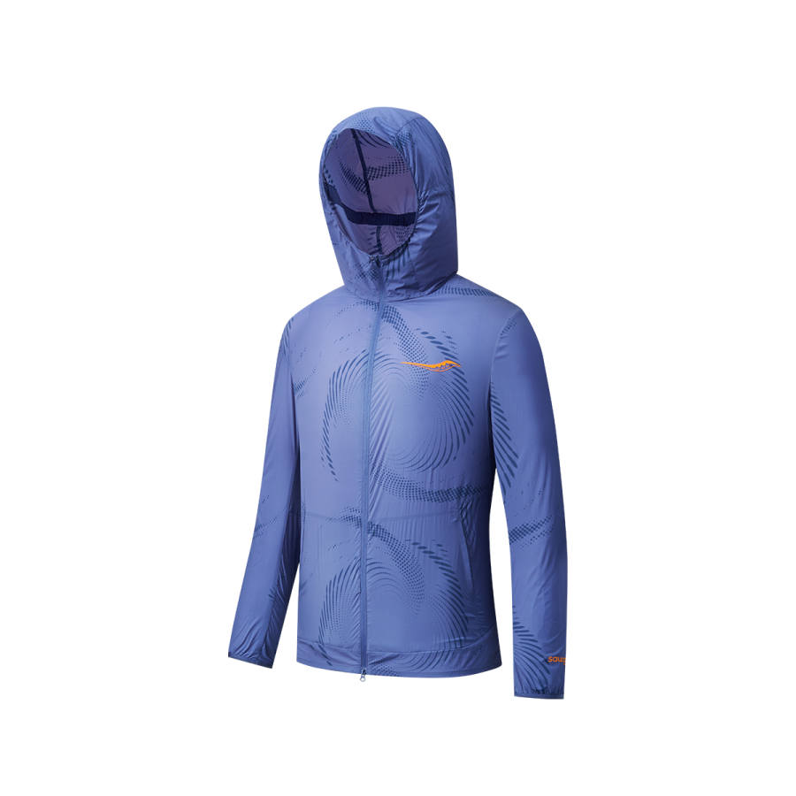 Saucony Breathable, Water Resistant, UV Protection, Cooling Sun Protection Clothing Men's Light Purple Blue Gradient